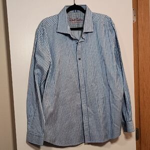 Robert Graham Men's Blue Patterned Shirt
